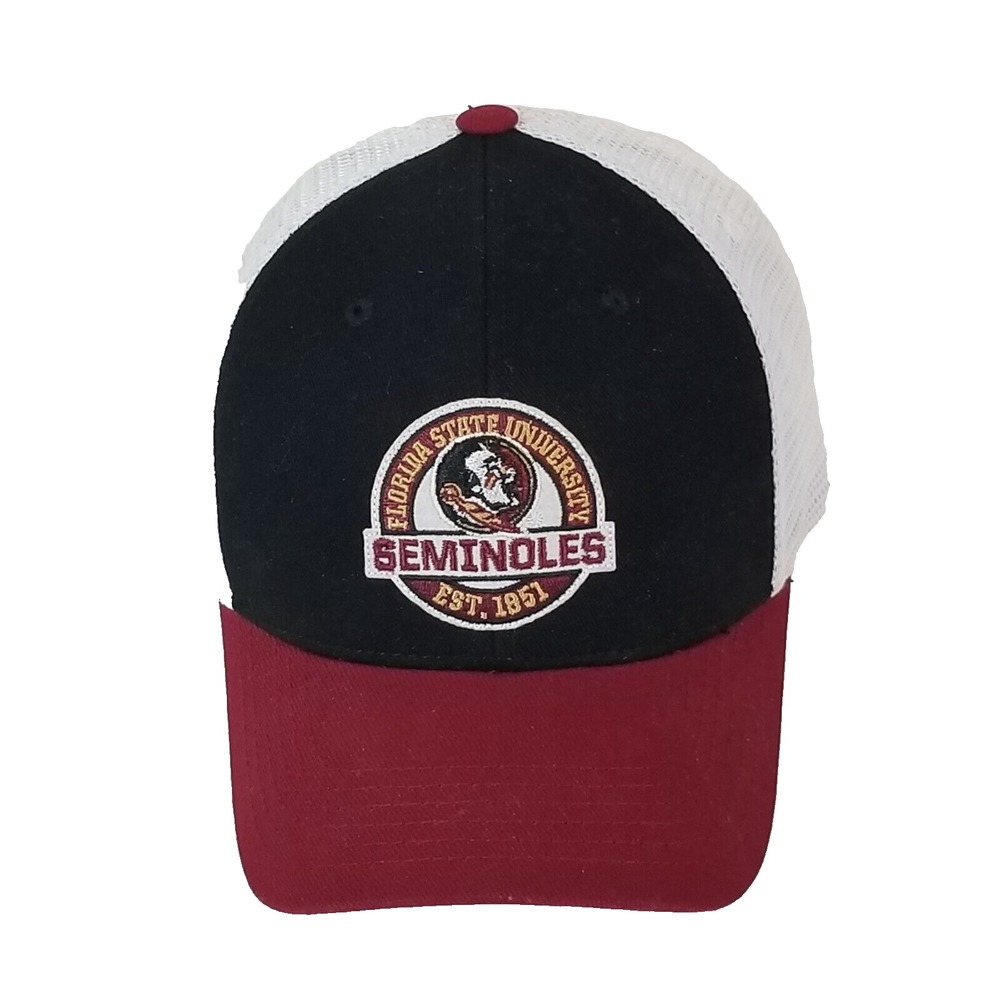 Captivating Florida State Seminoles Women OS Red Trucker Hat Snapback FSU Cap